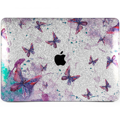 Lex Altern MacBook Glitter Case Butterfly Watercolor