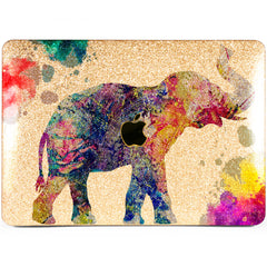 Lex Altern MacBook Glitter Case Colorful Elephant
