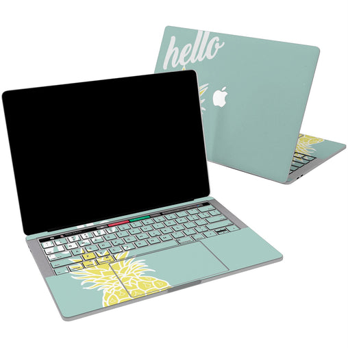 Lex Altern Vinyl MacBook Skin Yellow Quote Pineapple Print for your Laptop Apple Macbook.