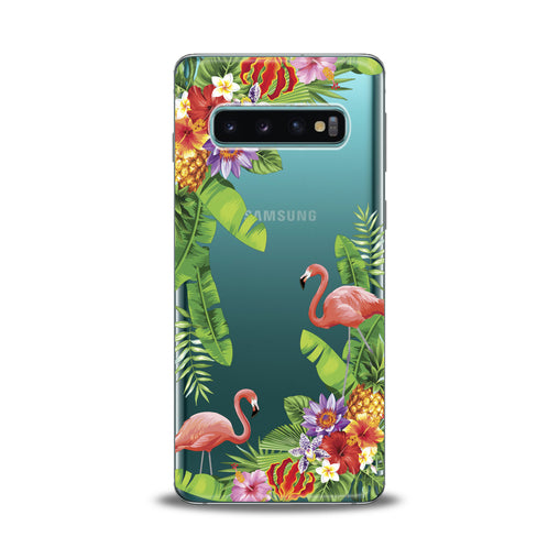 Lex Altern Tropical Floral Flamingo Samsung Galaxy Case