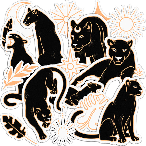 Lex Altern 19 PCS Sticker Pack for Laptop Aesthetic Panther