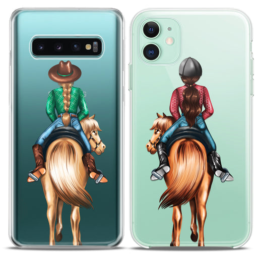 Lex Altern TPU Silicone Couple Case Horse Riding Together