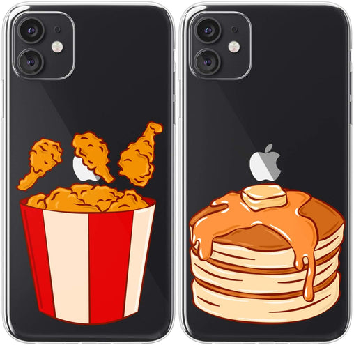 Lex Altern TPU Silicone Couple Case Chicken and Pancake