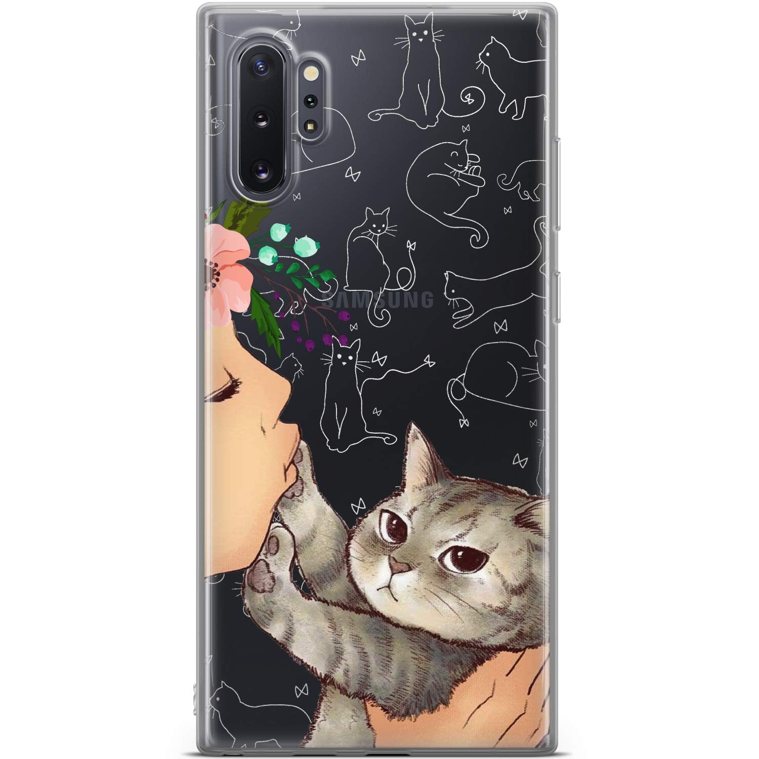 Lex Altern TPU Silicone Phone Case Kiss Cat