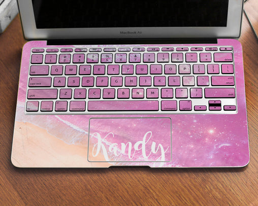 Lex Altern Vinyl MacBook Skin Pink Ocean Keyboard + Around Keyboard