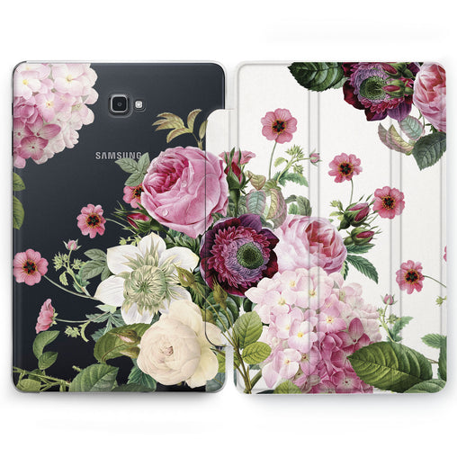 Lex Altern Purple Peonies Case for your Samsung Galaxy tablet.