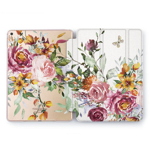 Lex Altern Watercolor Peonies Case for your Apple tablet.