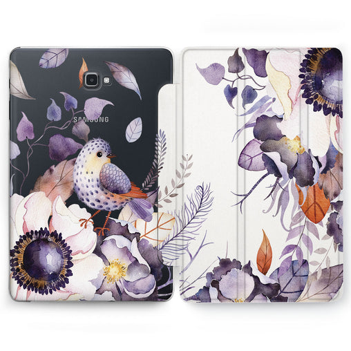 Lex Altern Purple Wildflowers Case for your Samsung Galaxy tablet.