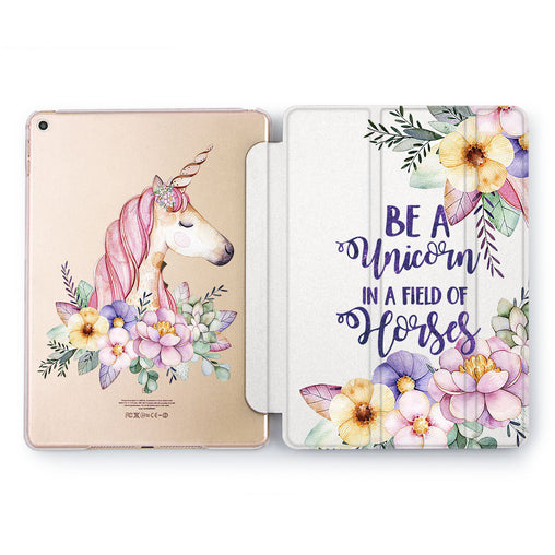 Lex Altern Flower Unicorn Case for your Apple tablet.