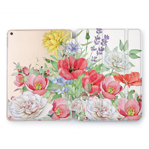 Lex Altern Colorful Flowers Case for your Apple tablet.