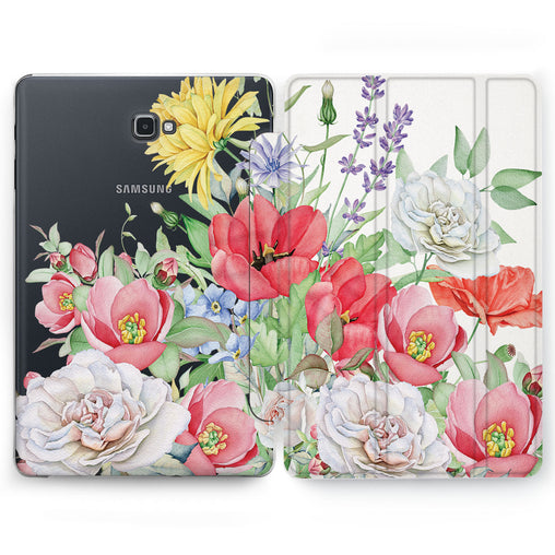 Lex Altern Colorful Flowers Case for your Samsung Galaxy tablet.