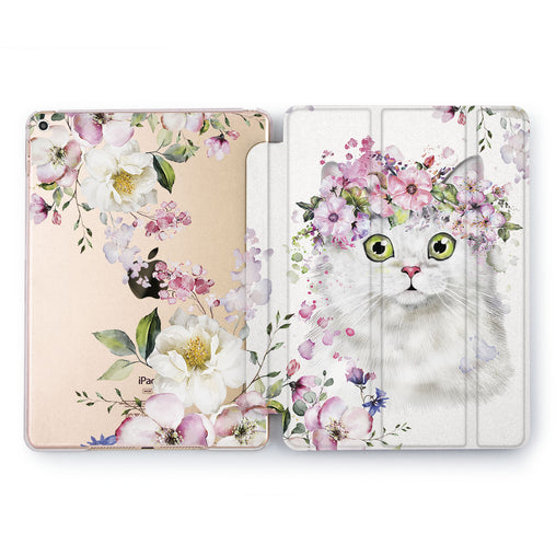 Lex Altern Flower Cat Case for your Apple tablet.