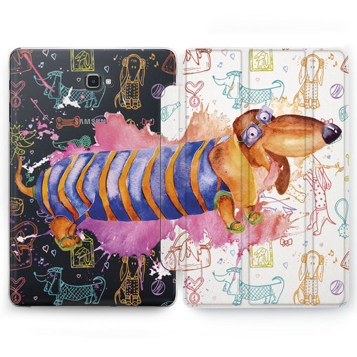 Lex Altern Watercolor Dachshund Case for your Samsung Galaxy tablet.