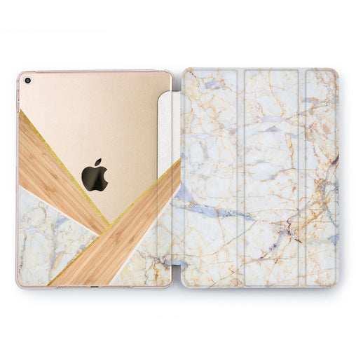 Lex Altern Golden Marble Case for your Apple tablet.