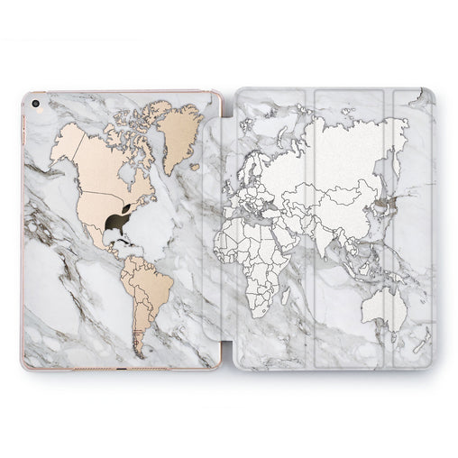 Lex Altern Marble Map Case for your Apple tablet.