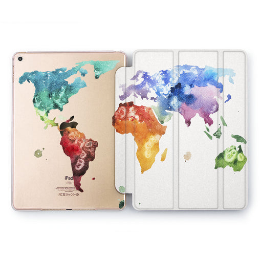 Lex Altern Watercolor Map Case for your Apple tablet.