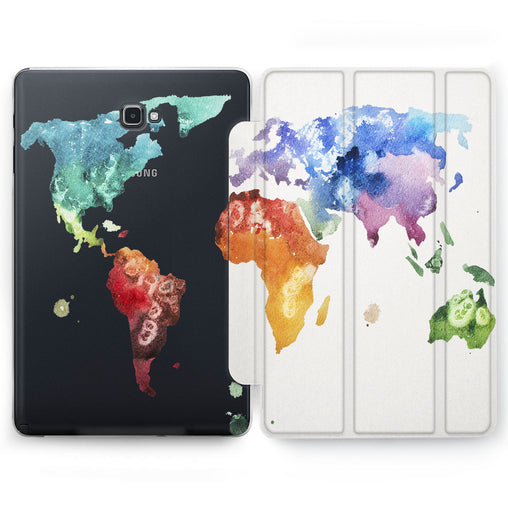 Lex Altern Watercolor Map Case for your Samsung Galaxy tablet.