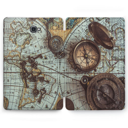 Lex Altern Vintage Compass Case for your Samsung Galaxy tablet.