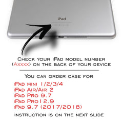 Lex Altern Apple iPad Case Dark Roses