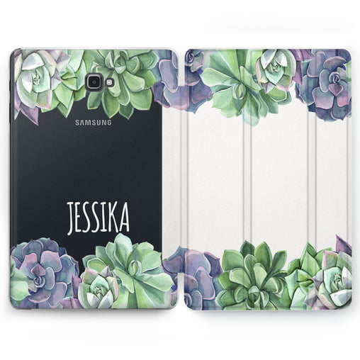 Lex Altern Green Succulents Case for your Samsung Galaxy tablet.