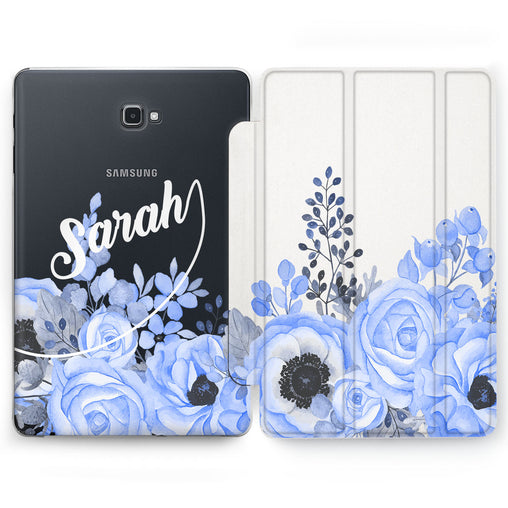Lex Altern Blue Roses Case for your Samsung Galaxy tablet.