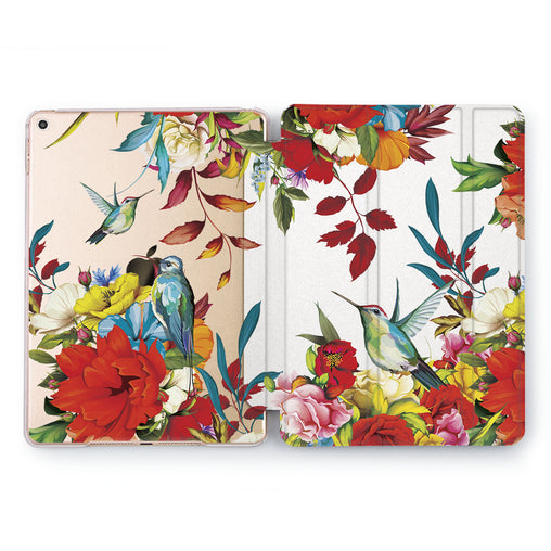 Lex Altern floral humming bird Case for your Apple tablet.