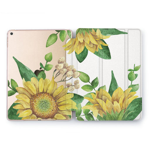 Lex Altern Yellow Sunflowers Case for your Apple tablet.
