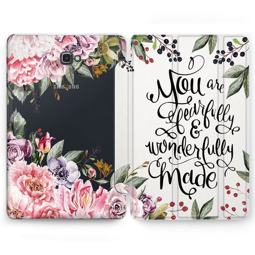 Lex Altern Peonies Book Case for your Samsung Galaxy tablet.