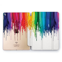 Lex Altern Rainbow splash Case for your Apple tablet.