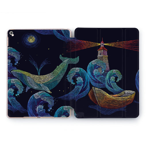 Lex Altern Dream whale Case for your Apple tablet.