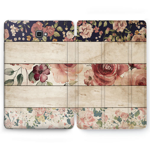 Lex Altern Plank Flowers Case for your Samsung Galaxy tablet.