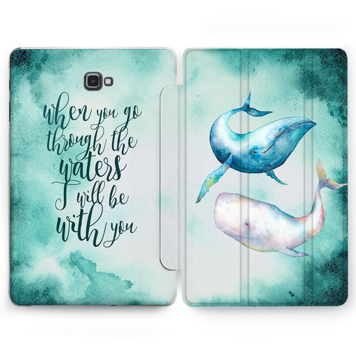 Lex Altern Watercolor Whale Case for your Samsung Galaxy tablet.