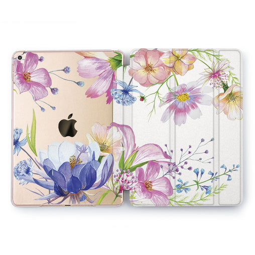 Lex Altern Pink Wildflowers Case for your Apple tablet.