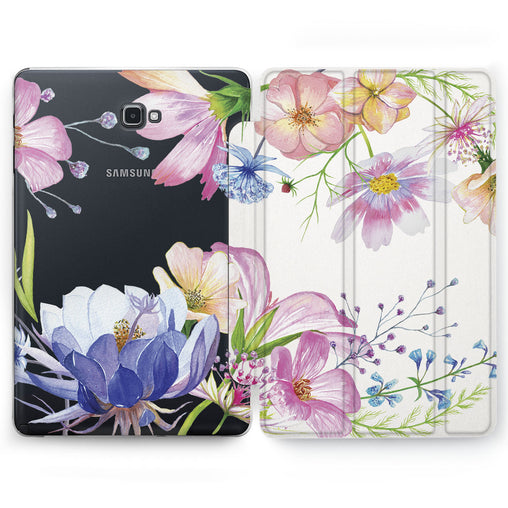 Lex Altern Pink Wildflowers Case for your Samsung Galaxy tablet.