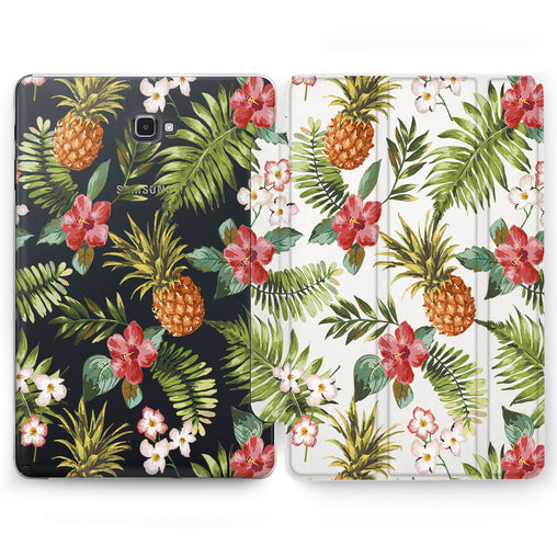 Lex Altern Pineapple & Flowers Case for your Samsung Galaxy tablet.
