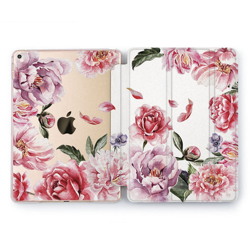 Lex Altern Pink Flowers Case for your Apple tablet.