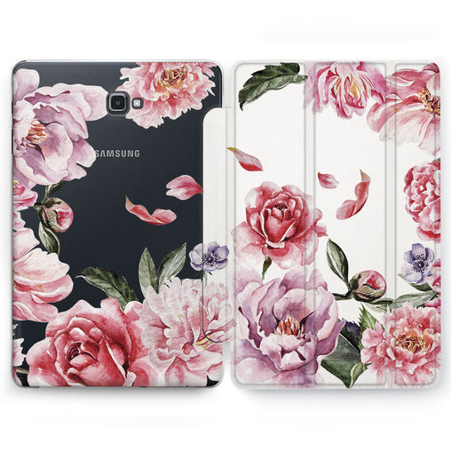 Lex Altern Pink Flowers Case for your Samsung Galaxy tablet.