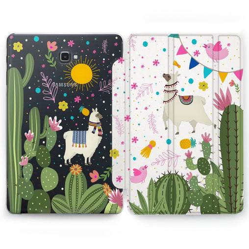Lex Altern Lama in cactus Case for your Samsung Galaxy tablet.