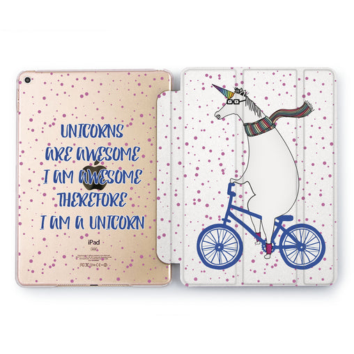 Lex Altern Unicorn Bicycle Case for your Apple tablet.