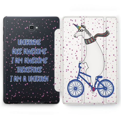 Lex Altern Unicorn Bicycle Case for your Samsung Galaxy tablet.