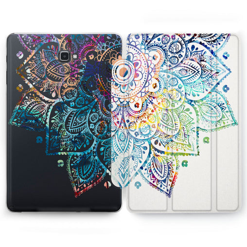 Lex Altern Rainbow Mandala Case for your Samsung Galaxy tablet.