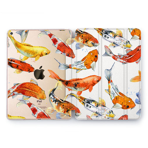 Lex Altern Coy Fish Pond iPad Case for your Apple tablet.