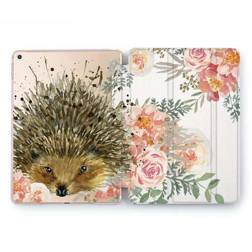 Lex Altern Floral Hedgehog Case for your Apple tablet.