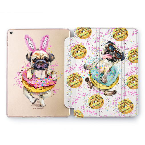 Lex Altern Donuts Pug Case for your Apple tablet.