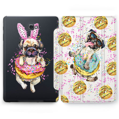 Lex Altern Donuts Pug Case for your Samsung Galaxy tablet.