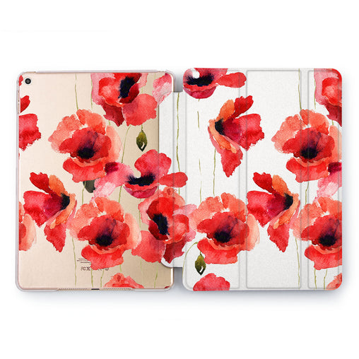 Lex Altern Red Flower Case for your Apple tablet.