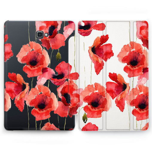 Lex Altern Red Flower Case for your Samsung Galaxy tablet.