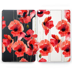 Lex Altern Red Flower Case for your Samsung Galaxy tablet.