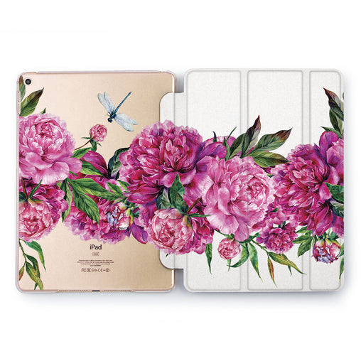 Lex Altern Peonies Dragonfly Case for your Apple tablet.