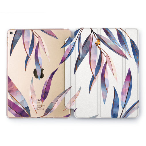 Lex Altern Purple Leaves Case for your Apple tablet.